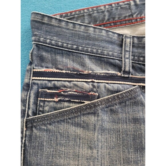 Vtg Le Jean De Marithe Francois Girbaud Bloody x Yoke M Sz 34 Straight Jeans Y2K - Picture 6 of 16